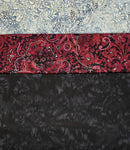 3 Yard Fabric Bundle for Fabric Café Books/Patterns - Evening Conversation (Batik)