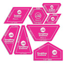 Tumbling Cosmos Pattern and Complete Paper Piece Pack With Acrylic Templates (By Special Order: Read description for full details)