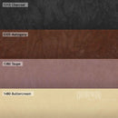 Color swatches labeled with names and numbers on a textured background for the Sketchbook bundle for Cherrywood Hand Dyed Fabric 2026 Challenge