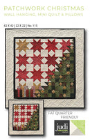 Patchwork Christmas Wall Hanging Mini Quilt & Pillows Judi Madsen JMP-115