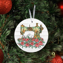 Metal Ornament Sewing Machine with Roses Lake & Laser LAL-MC01