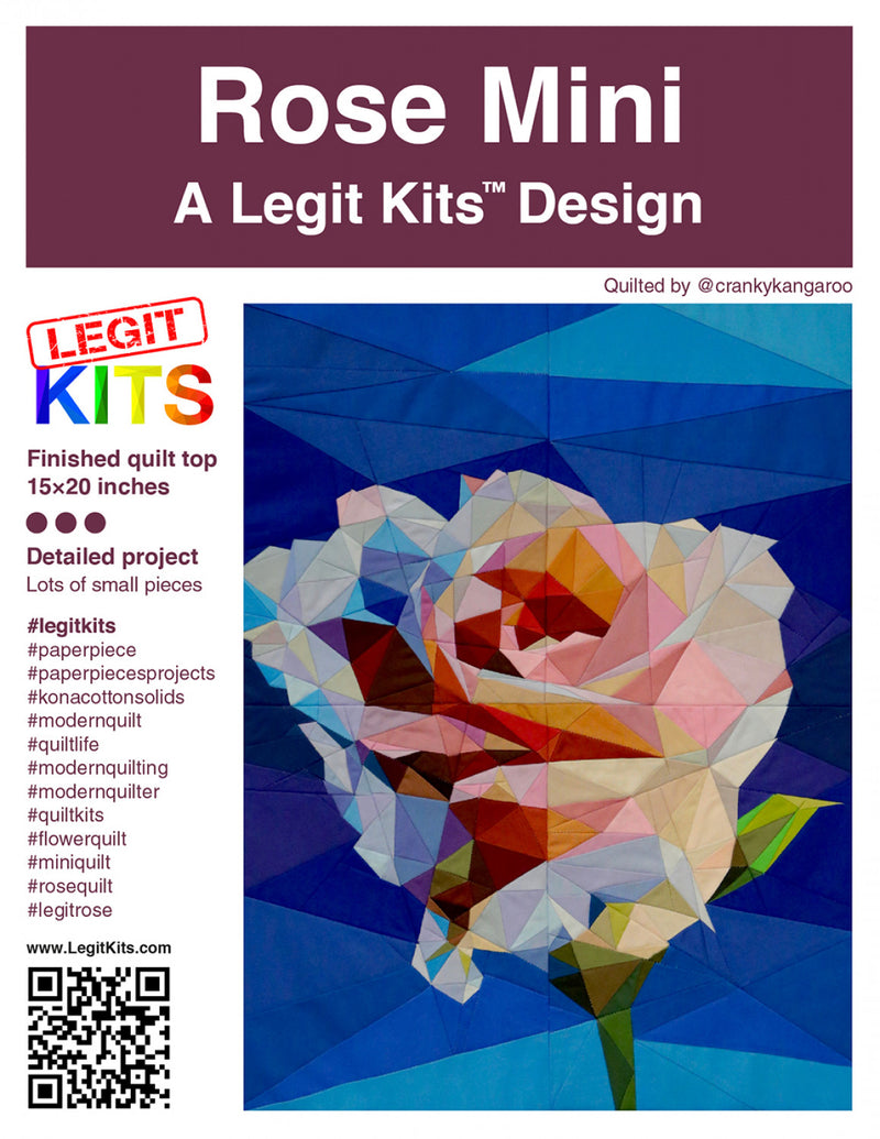 Rose Mini Quilt Pattern Legit Kits LK-PT008