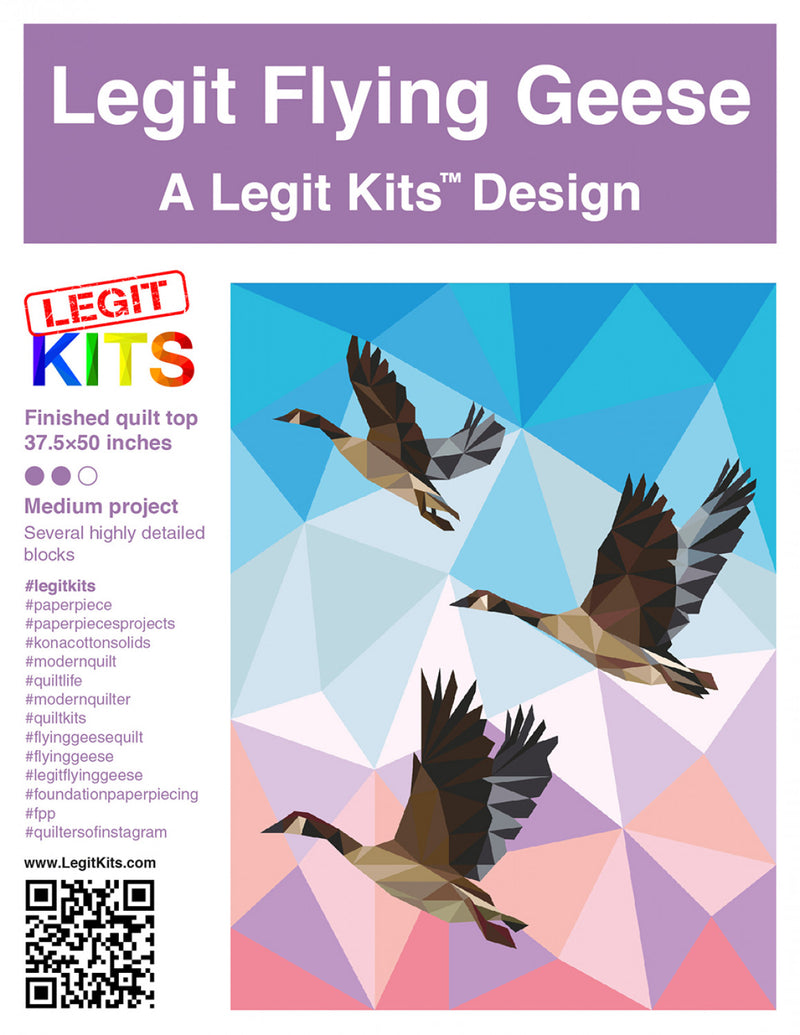 Legit Flying Geese Quilt Pattern Legit Kits LK-PT010