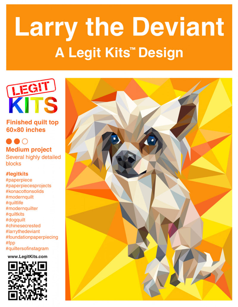 Larry the Deviant Quilt Pattern Legit Kits LK-PT019