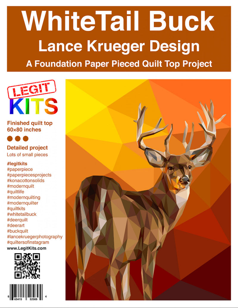 Whitetail Buck Quilt Pattern Legit Kits LK-PT021