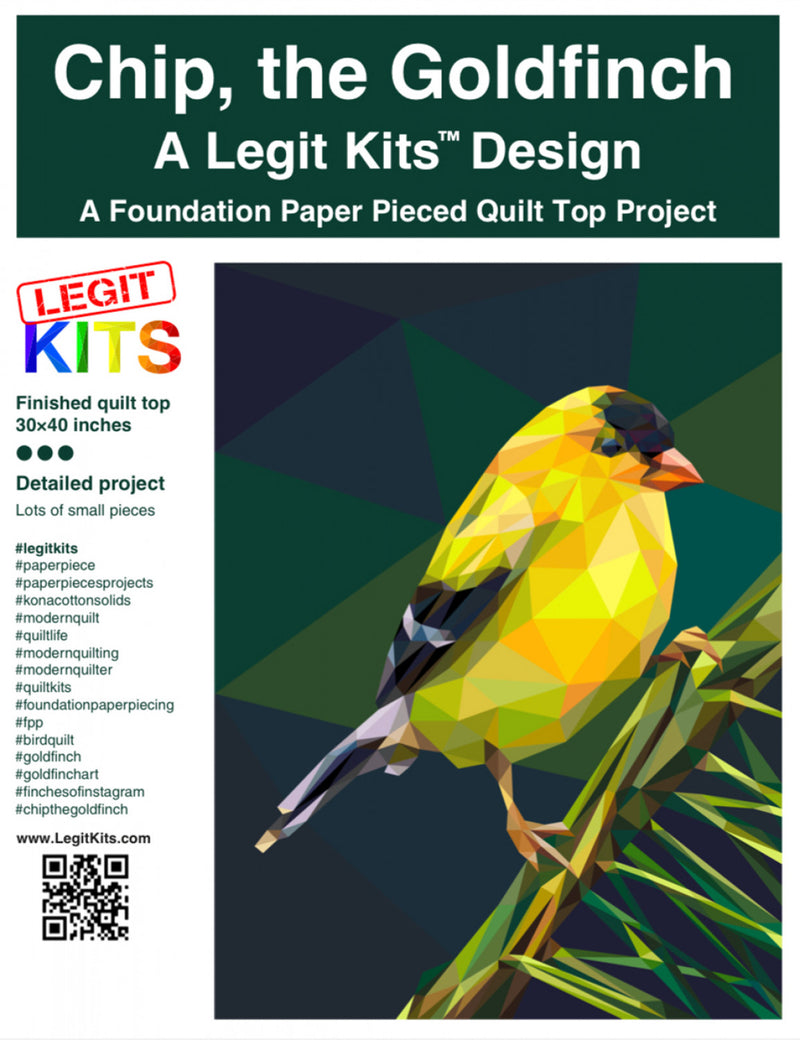 Chip the Goldfinch Quilt Pattern Legit Kits LK-PT035
