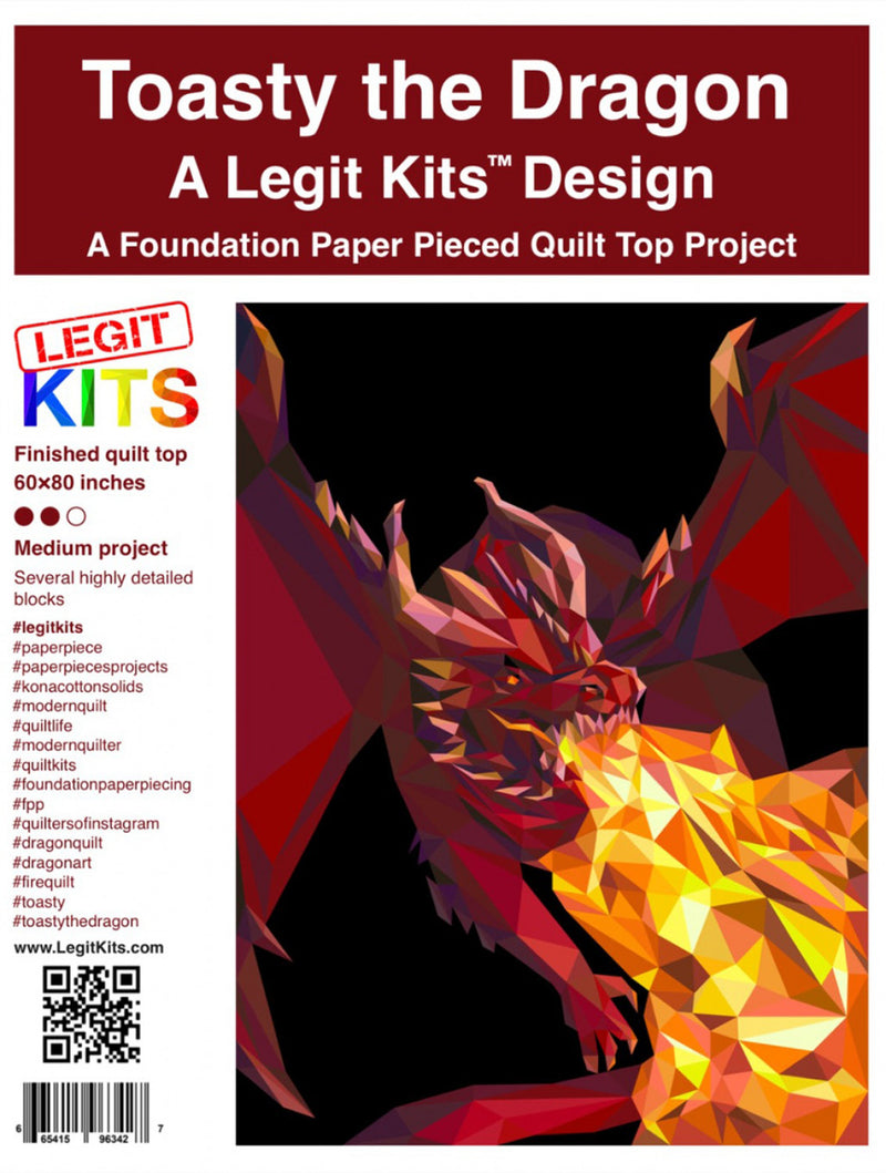 Toasty the Dragon Quilt Pattern Legit Kits LK-PT037