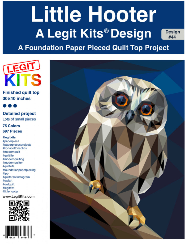 Little Hooter Quilt Pattern Legit Kits LK-PT044