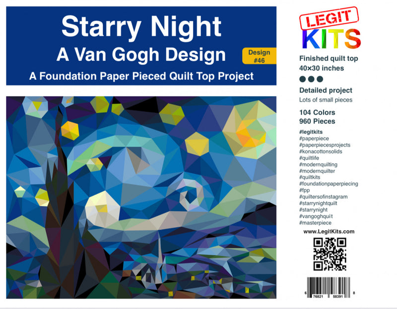 Starry Night Quilt Pattern Legit Kits LK-PT046
