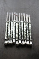 Metal engraved seam ripper antique silver