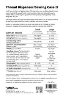 Thread Dispenser / Sewing Case II Pattern Picture of Back of Pattern ByAnnie PBA107-2