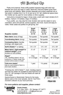 All Bottled Up Pattern Picture of Back of Pattern ByAnnie PBA199