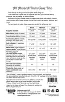 All Aboard! Train Case Trio Pattern Picture of Back of Pattern ByAnnie PBA244