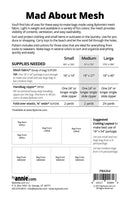 Mad About Mesh Pattern Picture of Back of Pattern ByAnnie PBA264