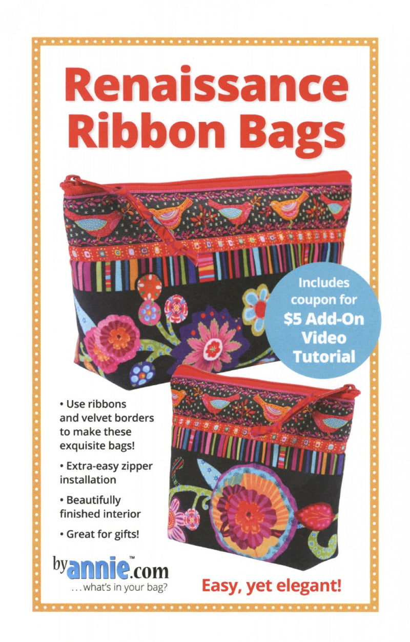Renaissance Ribbons Bags Pattern ByAnnie PBA266