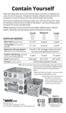 Contain Yourself Pattern Picture of Back of Pattern ByAnnie PBA274