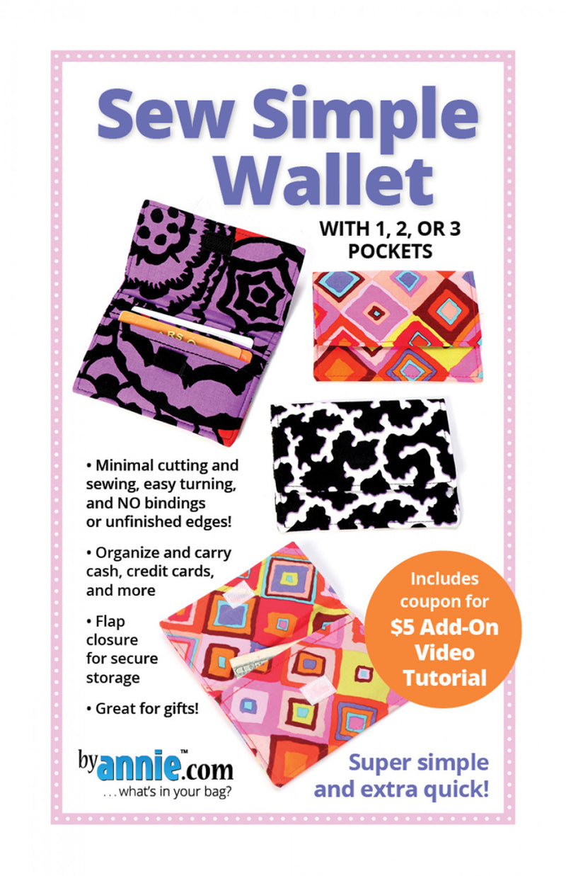 Sew Simple Wallet Pattern ByAnnie PBA304
