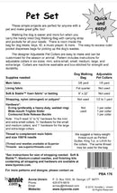 Pet Set Pattern Picture of Back of Pattern ByAnnie PBA176