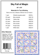 Sky Full of Magic quilt pattern back cover