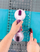 The Original Gypsy Quilter Gypsy Gripper Picture Showing Gripper on a Ruler TGQ002