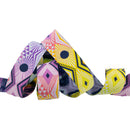 Tula Pink Tabby Road Deja Vu Lucy 22mm (7/8") Wide Ribbon shown curled