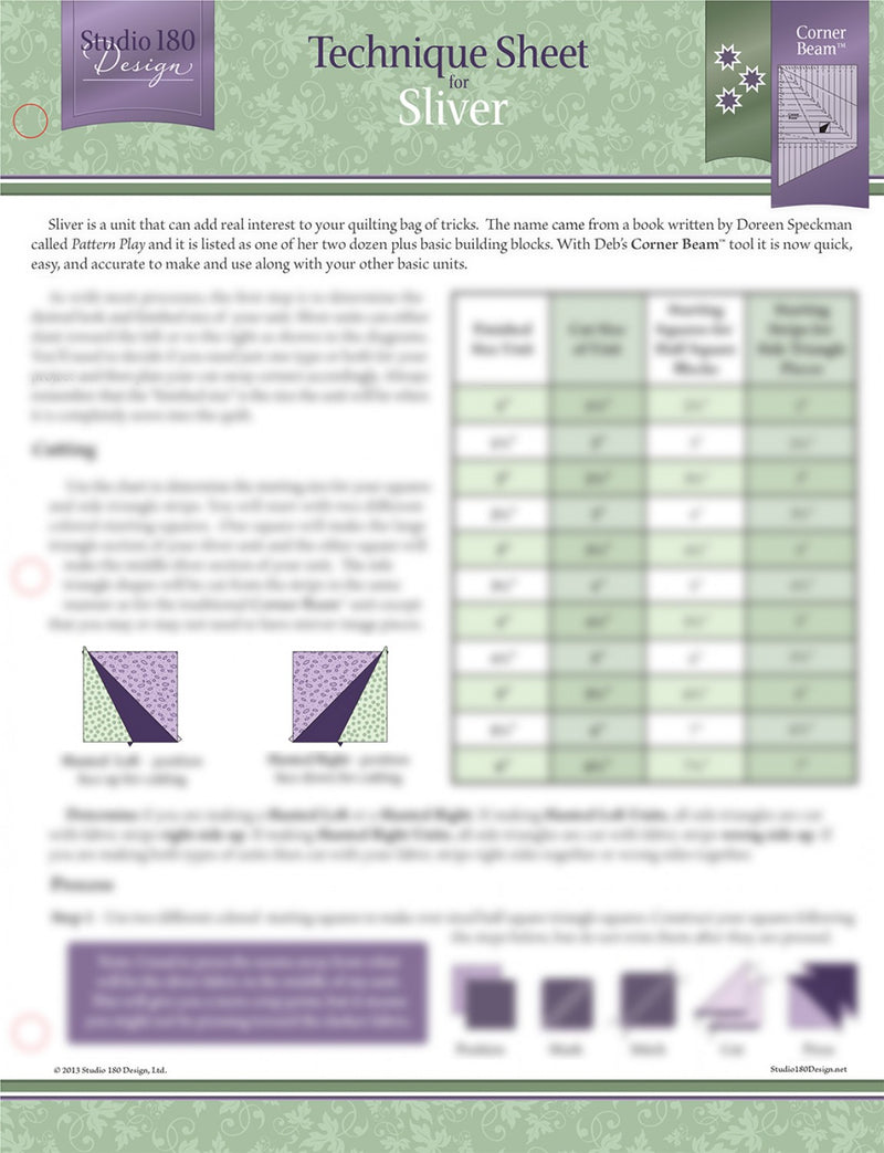 Copy of Studio 180 Design Technique Sheet for Corner Beam - Sliver UDTEC07