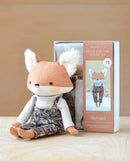 Bernard Fox Doll sitting next to boxed kit