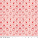 Christmas with Scaredy Cat C13534-PINK Cat and Canes by Amanda Niederhauser for Riley Blake Designs