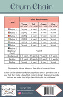 Churn Chain Quilt Pattern Nicole Moore Sew Much Moore in Store Back Cover NM-1022