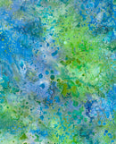 Coconut Sticks Batik 5643-447 Blue/Green by Wilmington Prints.