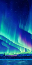 Cosmic Flow 108" 8458-76 Blue/Green by Crazy Marie for Studio e Fabrics.