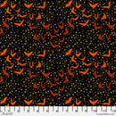 Costumes & Cobwebs PWRH114.BLACK Ditsy Bats by Club Hauer for FreeSpirit