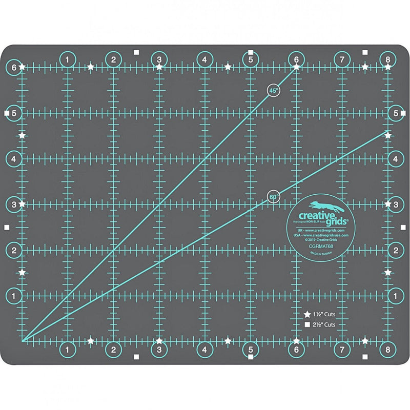 Creative Grids Self-Healing Double Sided Rotary Cutting Mat 6in x 8in Front of Mat