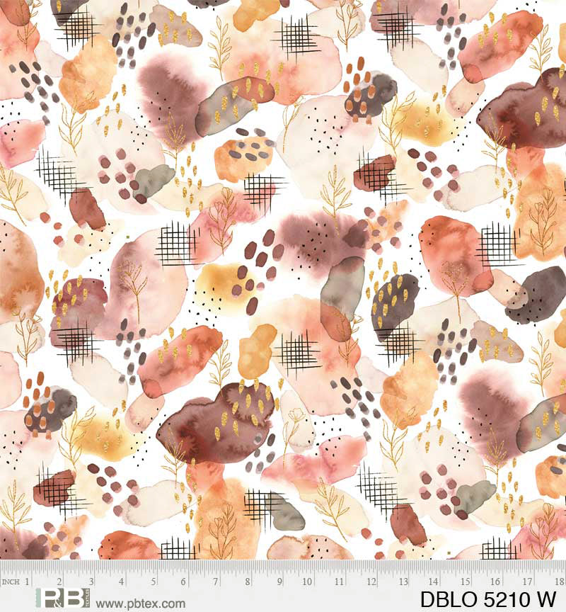 Desert Blooms DBLO 5210 W by Laura Marshall for P&B Textiles