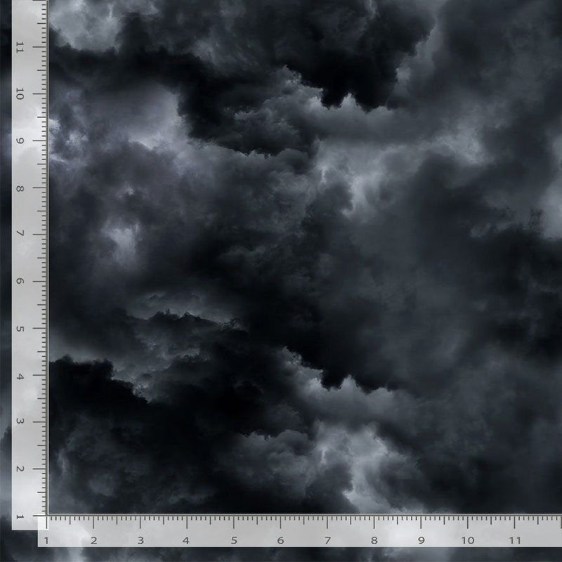 Dragon's Lair SKY-CD2497 GREY Midnight Clouds by Timeless Treasures
