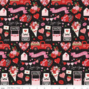 Falling in Love C11280-BLACK Main by Dani Mogstad for Riley Blake Designs