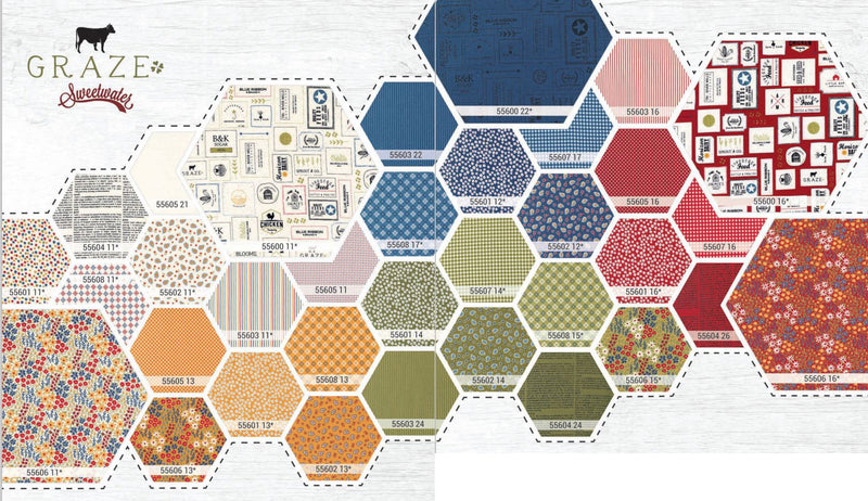 Graze Fat Quarter Bundle 55600AB by Sweetwater for Moda