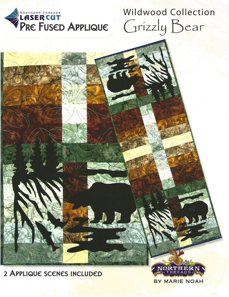 Grizzly Bear Appliqué Shapes Set by Marie Noah for Northern Threads