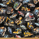 Hammer Down X5639-4-Black by Hoffman Fabrics.