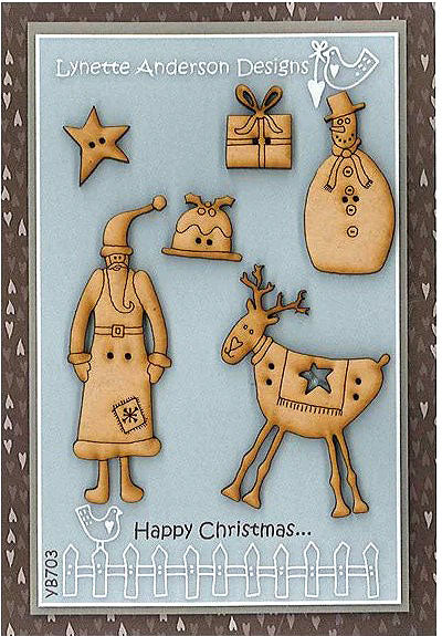 Happy Christmas Button Pack by Lynette Anderson for Lynette Anderson Designs