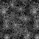 Happy Hauntings 14950G-12 Spooky Spiderwebs Black by Greta Lynn for Kanvas.