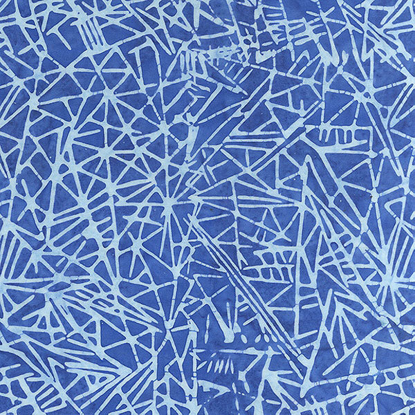 Isles of Shoals Batik 2103Q-X Blue Crossed by Childe Hassam for Anthology Fabrics