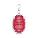 Lori Holt Cross Stitch Enamel Happy Charm