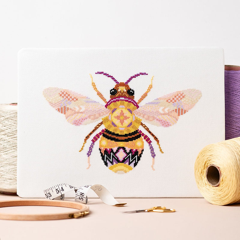 Mandala Bee Cross Stitch Pattern
