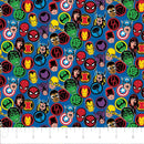 Marvel Flannel 13020876B-03 Hero Stickers by Camelot Fabrics