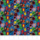 Marvel Flannel 13020876B-03 Hero Stickers by Camelot Fabrics
