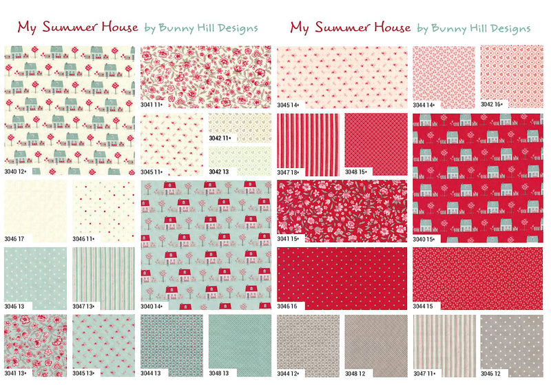 My Summer House Fat Quarter Bundle 3040AB by Bunny Hill Designs for Moda