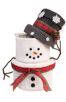 Nesting Baskets Pattern Close Up Picture of Baskets  in Shape of a Snowman ByAnnie PBA240