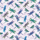 On Dragonfly Wings 16400P-06 Large Dragonfly Light Lavender by Ann Lauer for Benartex