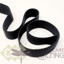 Plush Elastic 38mm (1 ⅝" ) Wide -Black close up